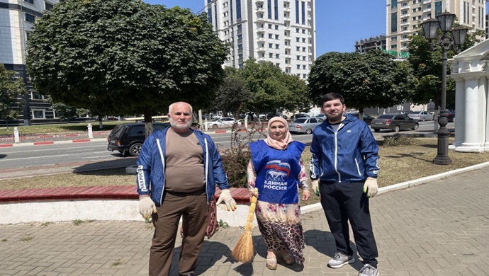 Birleşik Rusya aktivistleri Çeçen bölgelerinde çevre protestoları düzenledi