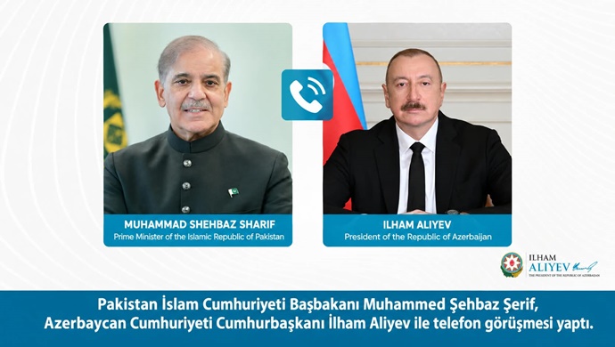 Pakistan İslam Cumhuriyeti Başbakanı Muhammed Şehbaz Şerif, Azerbaycan Cumhuriyeti Cumhurbaşkanı İlham Aliyev ile telefon görüşmesi yaptı